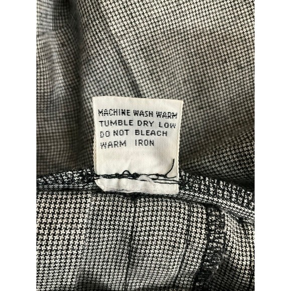 VTG Maggie Lawrence Houndstooth Pleated Skirt 10 Gray 90s Preppy Academia Retro - Picture 6 of 6